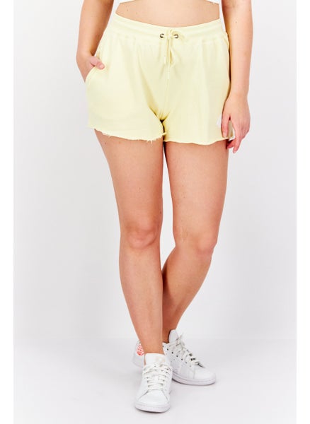 اشتري Women Brand Logo Basic Short, Yellow في السعودية