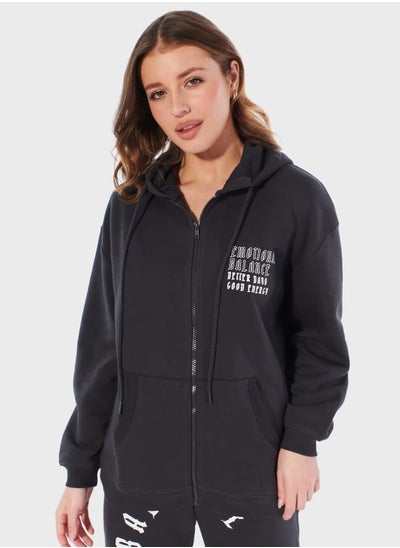 Buy Hooded Zip Through Jacket in UAE