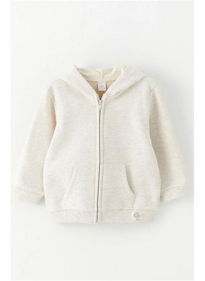 Buy Hooded Long Sleeve Basic Baby Girl Zippered Sweatshirt in Egypt