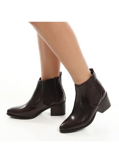 اشتري Boot For Women Genuine Leather-Brown في مصر