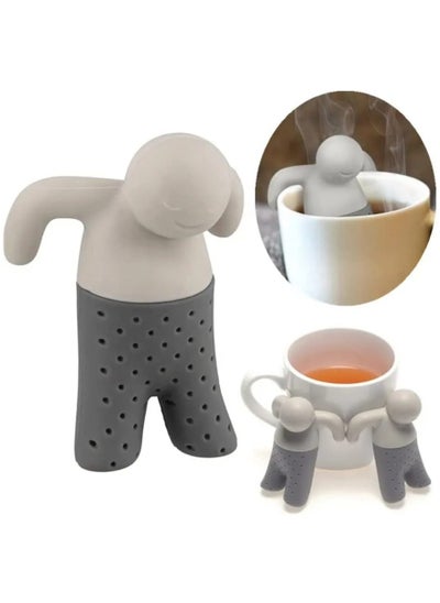 اشتري Unique Lazy Little Man Shape Food Grade Silicone Tea Bag Filter Infuser Strainer, Loose Leaf Leaf Brewing Teapots, Mugs and Cups, Mesh Strainer Fruit Tea Filter Tea Filter Fine Mesh Household في السعودية