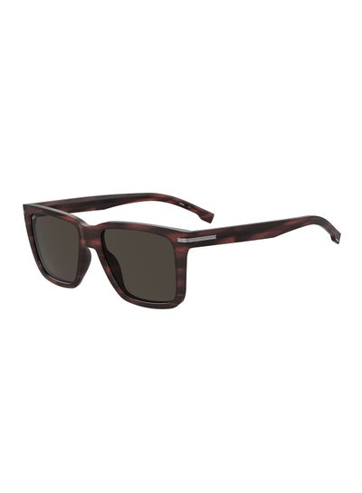Buy Men's UV Protection Rectangular Sunglasses - Boss 1598/S Brown Millimeter - Lens Size: 55 Mm in Saudi Arabia