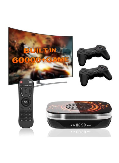 اشتري Super Console X4 Plus, Video Game Console Pre-Built-in 60000+Games, Retro Game Console Compatible, with 65+ emulators,EmuELEC 4.6/Android 11.0/CoreE, S905x4, 4K UHD Display, 2 Controllers included في الامارات