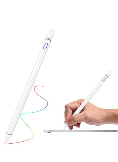 Buy High Tech Smart Stylus Pen For iPad/ Tab/ Mediapad White in UAE