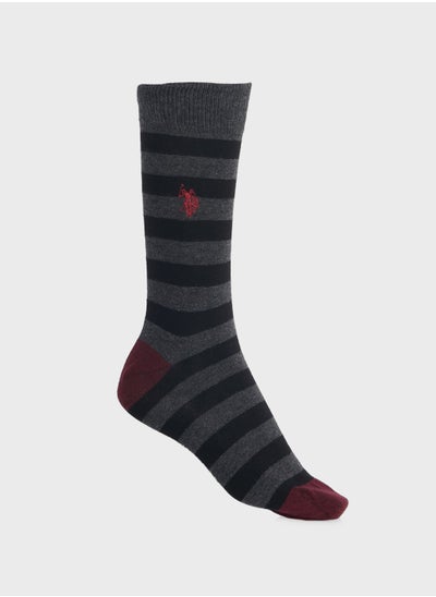 Buy Logo Print Crew Socks in UAE