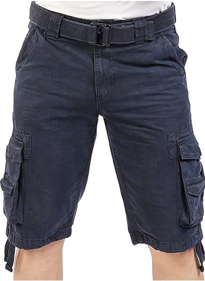 Buy FJACKETS Navy Blue Cargo Shorts Mens For Casual Wear in UAE