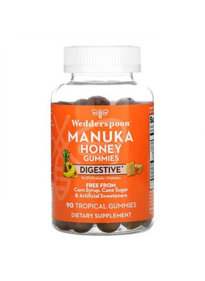 Buy Wedderspoon, Manuka Honey Gummies, Digestive, Tropical , 90 Gummies in UAE