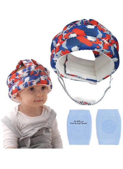 Buy Baby Safety Head Cushion Bumper Bonnet Helmet - Blue in Saudi Arabia