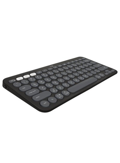 اشتري لوحة مفاتيح لاسلكية K380s متعددة الأجهزة مزودة بتقنية البلوتوث مع اختصارات قابلة للتخصيص، نحيفة ومحمولة وسهلة التبديل، جرافيت في السعودية