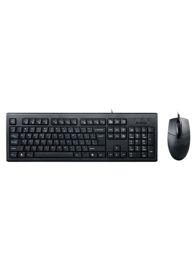 اشتري لوحة مفاتيح سلكية ماوس مع مجموعة سطح المكتب بنقرة صامتة KR-8372S ، مفاتيح منقوشة بالليزر وكيكابس مريحة مستديرة ، أسود في الامارات