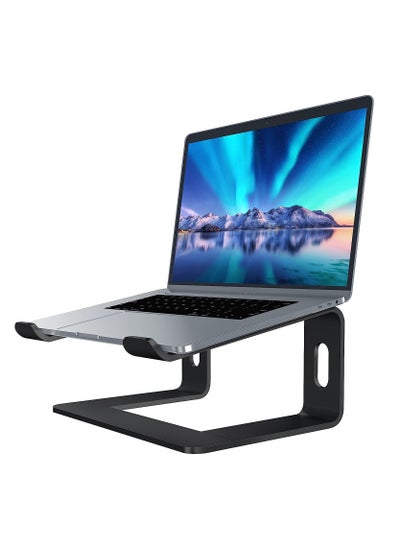 Buy XICEN  Laptop Stand, Aluminum Computer Riser, Ergonomic Laptops Elevator For Desk, Metal Holder Compatible With 10 To 15.6 Inches Notebook Computer, Black in Saudi Arabia