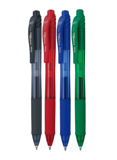 Buy 4-Piece Energel Gel Ink Pen 0.7mm Tip Multicolour in UAE