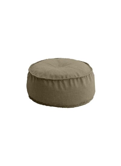 Buy Linen Round Ottomans Floor Cushion 70X25 Dark Beige Am.102060400143Pen in Saudi Arabia