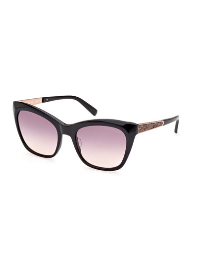 اشتري Women's Mirrored Square Shape Acetate Sunglasses GM080505Z55 - Lens Size: 55 Mm - Black في الامارات