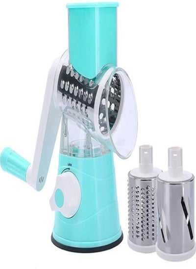 Buy Vegetable Slicer Rotary and Grater with 3 Different Blades in Saudi Arabia