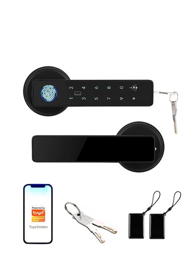 Buy Smart Door Lock, TuYa APP/  Fingerprint/Swipe Card/Password/Key in Saudi Arabia