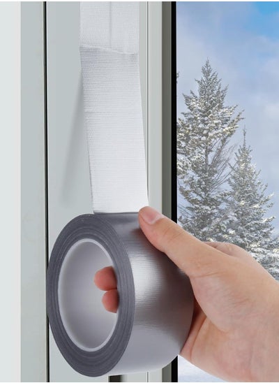 اشتري Weather Stripping Tape, Window Draft Isolation Sealing Film Tape for Doors Windows, AC Seal Air Conditioner Sealing Tape No Residue Waterproof Self Adhesive for Keep Out Cold Air Dust Rain(20m*5cm) في الامارات