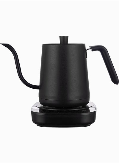 Buy Electric Gooseneck Kettle 304 Stainless Steel Coffee and Tea Pot 800ml 1000W ZK-KH101 Black in UAE