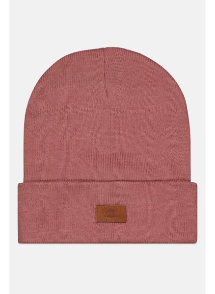 اشتري Women Brand Logo Knitted Beanie, Pink في السعودية