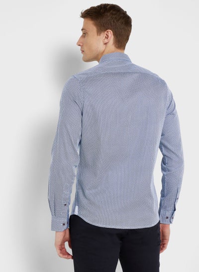 Buy Men Slim Fit Printed Casual Cotton Shirt in Saudi Arabia