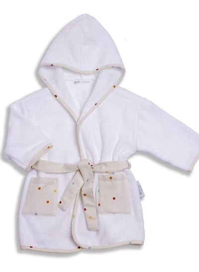 Buy Organic Bath Robe Colored Confetti 12-24m in Saudi Arabia