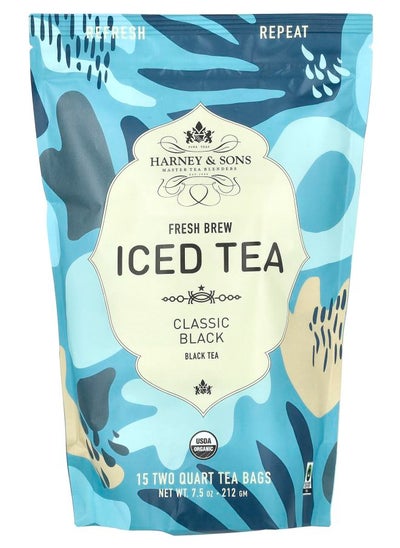 Buy Fresh Brew Iced Tea Classic Black  15 Two Quart Tea Bags 7.5 oz (212 g) in UAE