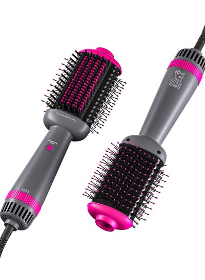 Buy Hair Dryer Brush, 5-in-1 Volumizer Hot Air Brush for Hair Styler and Frizz Control, Oval Brush for Blow Drying, One Step Hair Dryer for Straight and Curly Hair, Styling Tools in UAE