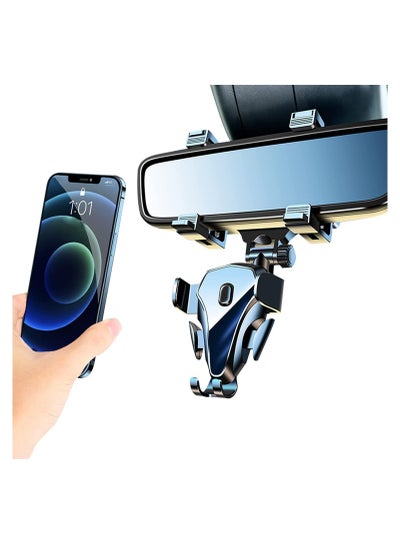 Buy Car Phone Mount, Multifunctional Rear View Mirror Holder, Stable Adjustable Compatible with All Smart Phones, Upgraded Navigation Holder in Saudi Arabia