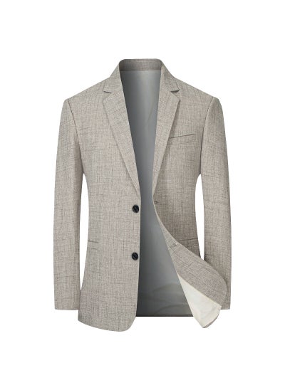 اشتري 2024 Spring Autumn Mens Business Casual Suit Jacket1755 gray coffee 1755 gray coffee في الامارات