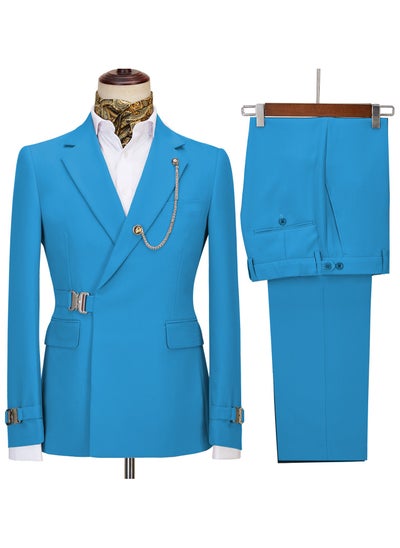 اشتري New Fashionable Men's Two-Piece Suit Set في الامارات