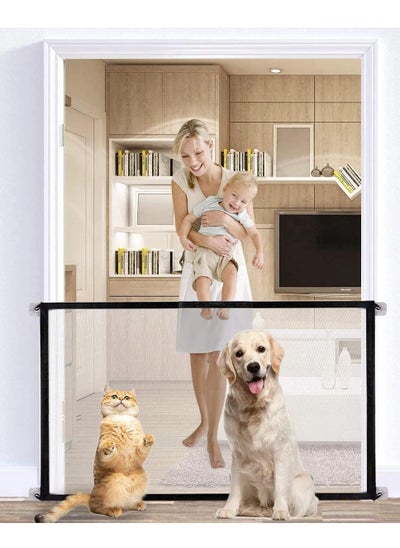 Buy Portable Mesh Baby Gate Mesh Magic Pet Dog Gate for Stairs Doorways Hallways Easy-Install Child's Safety Gates Folding for Indoor and Outdoor Safety Gate Width 180cm Height 78cm in UAE