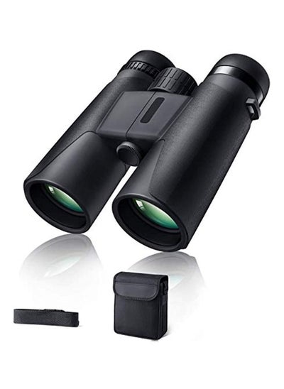 اشتري Binoculars For Adults 10X42 Bak-4 Roof Prism Fmc Lens Hd Compact Durable Binoculars For Birdwatching Hunting Hiking And Traveling With Carrying Bag And Strap في الامارات