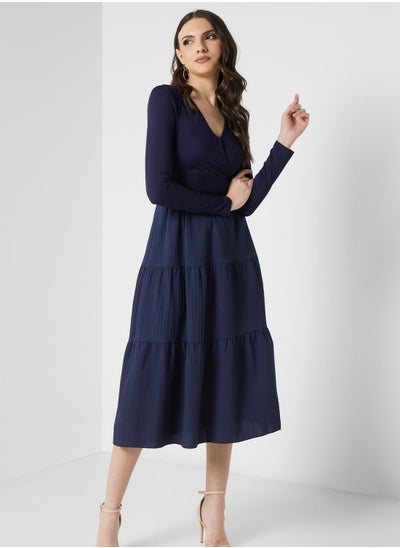 Buy Long Sleeve Tiered Dress in Saudi Arabia