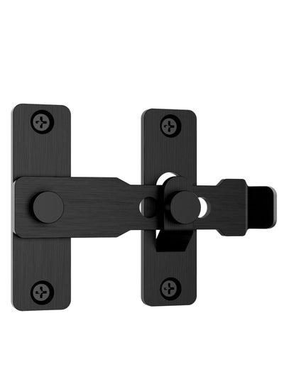 اشتري Barn Door Lock, Flip Gate Latches, 304 Stainless Steel Heavy Duty Safety Door Bolt Latch Lock for Sliding Barn Door Latch Lock, Fence, Garden, Bathroom, Outdoor, Shed, Garage Door (Black) في السعودية