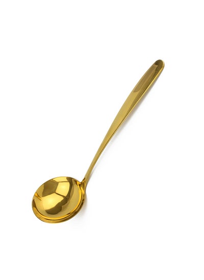 اشتري Gold Ladle 30cm, Stainless Steel Kitchen Ladle With Gold Plating, Soup Ladle, Cooking Ladle, Metal Soup Spoon For Cooking, Dishwasher Safe, Easy to Clean في الامارات