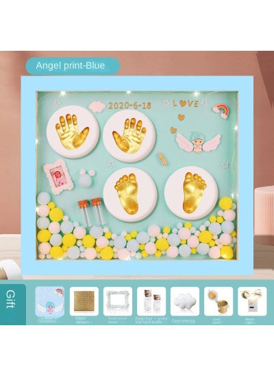 اشتري Newborn Baby Baby One Year Old Commemorative Full Moon Gift Handprint Inkpad Photo Frame في الامارات