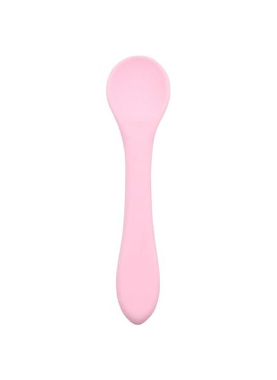 Buy Soft-Tip Silicone Feeding Spoons for Babies and Infants - Gentle on Gums, Ideal for First Stage Feeding, Training, and Baby Utensil Supplies, Dishwasher and Boil Safe - Pink, Size: 14 x 3.4 x 1 cm in UAE