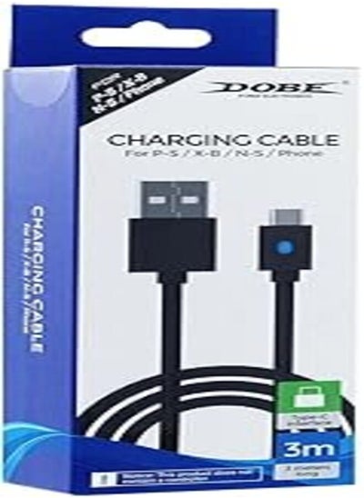 اشتري Dobe 3M Type-C USB Charging Cable for PS5 Nintendo Switch Xbox Elite 2 X S Phone في مصر