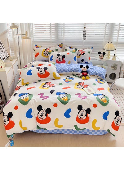 Buy Disney series Full Size Sheet Set Super Soft Kids 4 Piece Floral Bedding Set  Microfiber Sheets Includes Reversible Pillow Covers in UAE