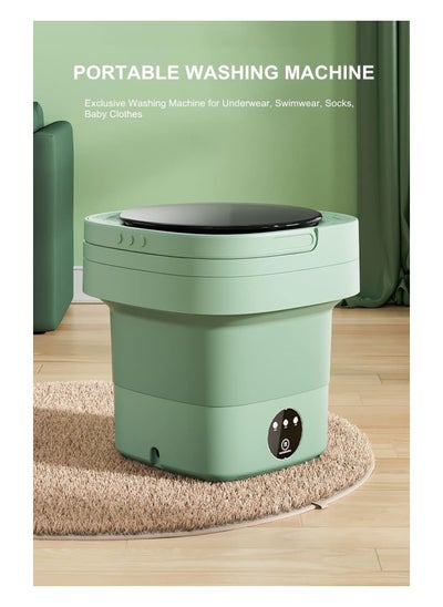 Buy Small Portable Washing Machine, Mini Washer 6.5L High Capacity with 3 Modes Deep Cleaning for Underwear, Baby Clothes, or Small Items, Foldable Washing Machine for Apartments, Camping, Travel in UAE