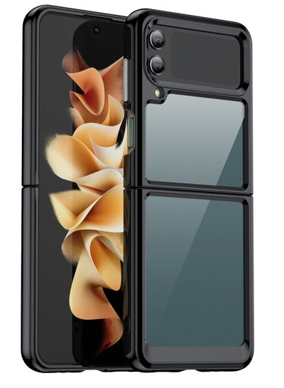 Buy Shockproof Protection Phone Case for Samsung Galaxy Z Flip 4 5G Black in Saudi Arabia