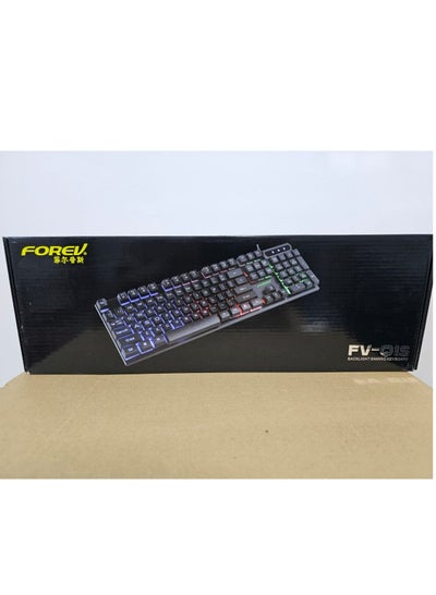 Buy Backlight Gaming keyboard Forev FV-Q1S black color in English and arabic buttons in Saudi Arabia