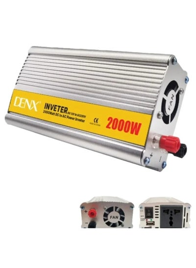 Buy Car Electrical Converter To 220v With A Power Of 2000 Watts And Fast Car Charger in Saudi Arabia