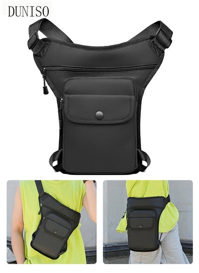 اشتري Multifunction Drop Leg Bag For Men and Women Panel Utility Waist Bag Shoulder Bag Crossbody Bag For Cycling Hiking Travelling Pouch Pack Waistpack For Outdoor Sports في الامارات