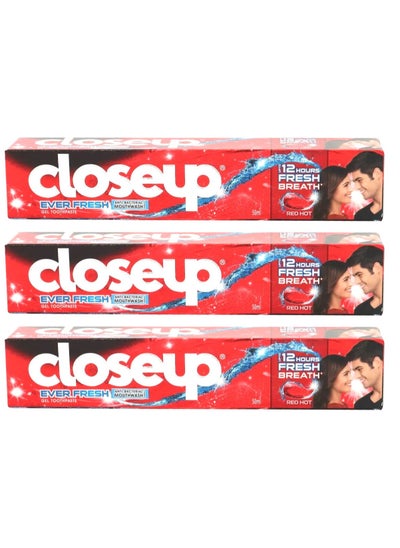 Buy Pack Of 3 Deep Action Toothpaste Hot Red 50ml in Saudi Arabia