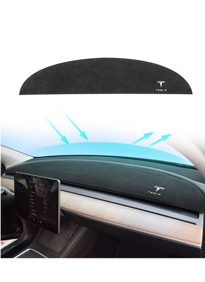 اشتري Dashboard Cover for Tesla Model 3/Y, Flannel Dashboard Pad Dash Mat for Tesla Model Y/Model 3 2017-2021/2022/2023, Dashboard Decorative, Interior Auto Accessories في الامارات