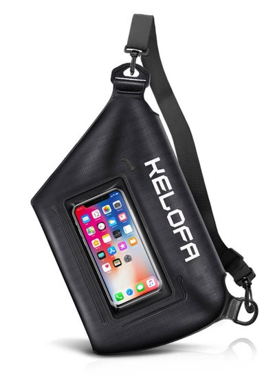 Buy Waterproof Bag, Outdoor Sport Crossbody Bag Cell Phone Dry Bag with Waist Strap, Screen Touch Sensitive Keep Your Valuables Dry Perfect for Cycling Swimming Snorkeling Boating Kayaking Beach Pool Park in UAE