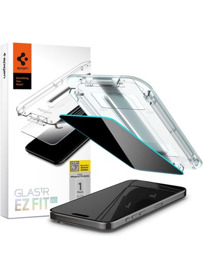 اشتري Glastr Ez Fit HD [Privacy] for iPhone 15 Pro MAX Privacy Tempered Glass Screen Protector with Auto Align Technology - 1 Pack في الامارات