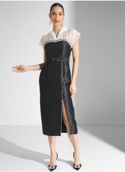 Buy Belted Detail Dress in UAE