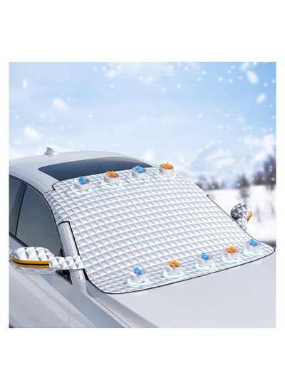 Buy Windshield Frost Cover for Ice and Snow Automotive Exterior Accessories Winter Car Accessories for Windshield Protection for Cars Trucks Vans SUVs Standard in Saudi Arabia